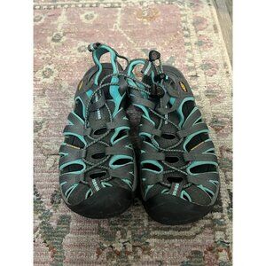 Keen Whisper Womens Size 8 Gray Blue Beach Walking Outdoor Water Hiking Sandals